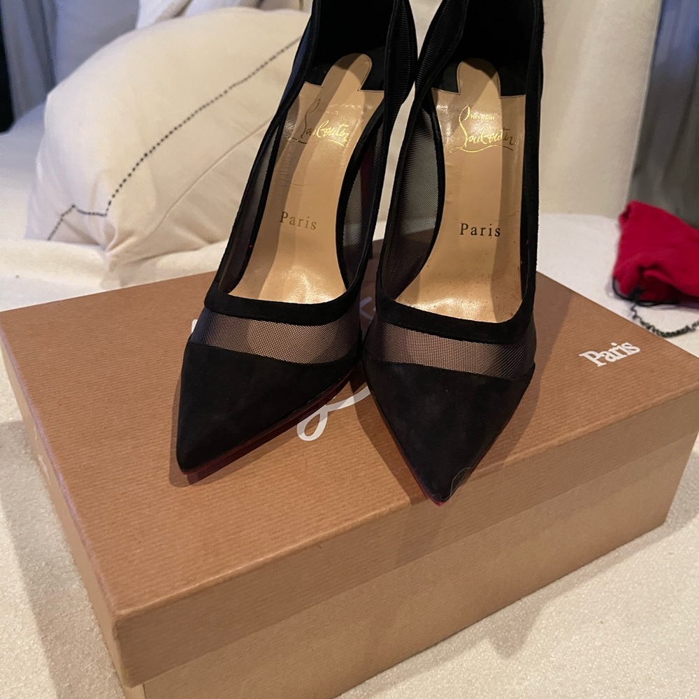 Christian Louboutin Black and Mesh Heels size 40